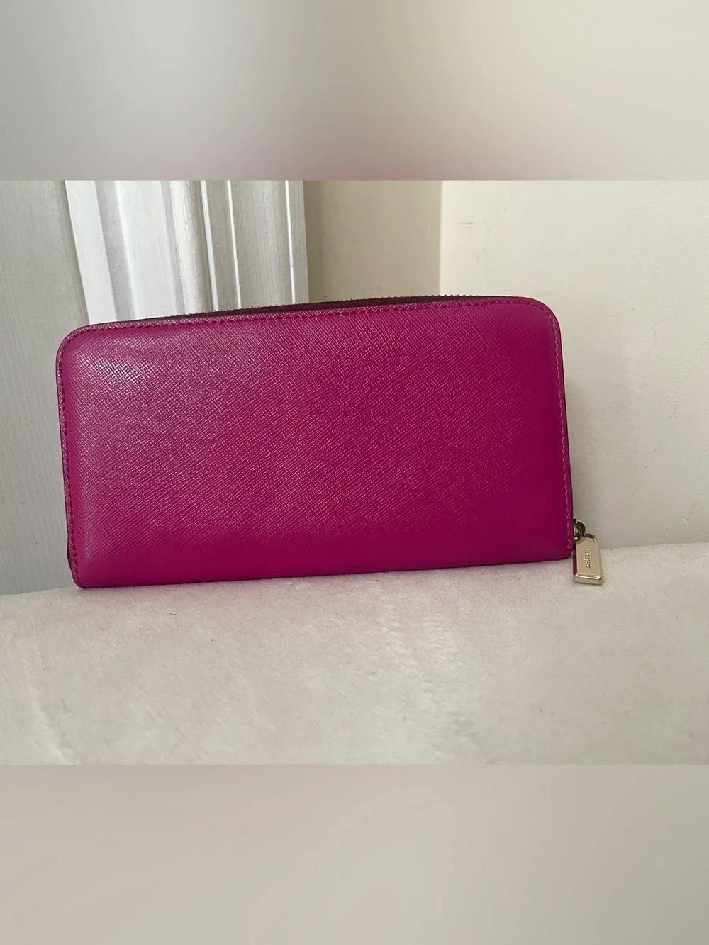 kate spade Two-Tone Fuchsia and Plum Zip Wallet